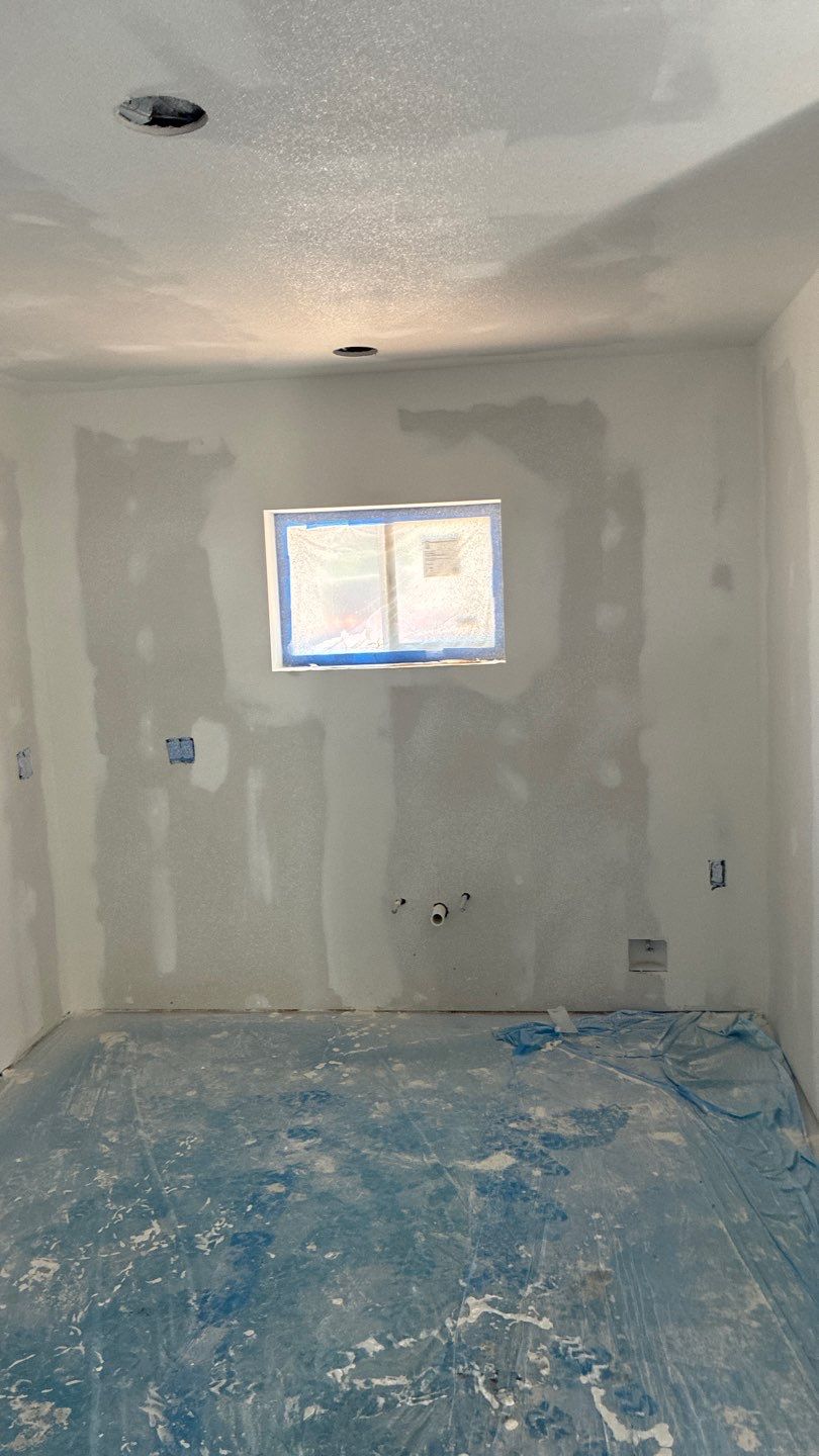 Bathroom wall preparation before fixtures