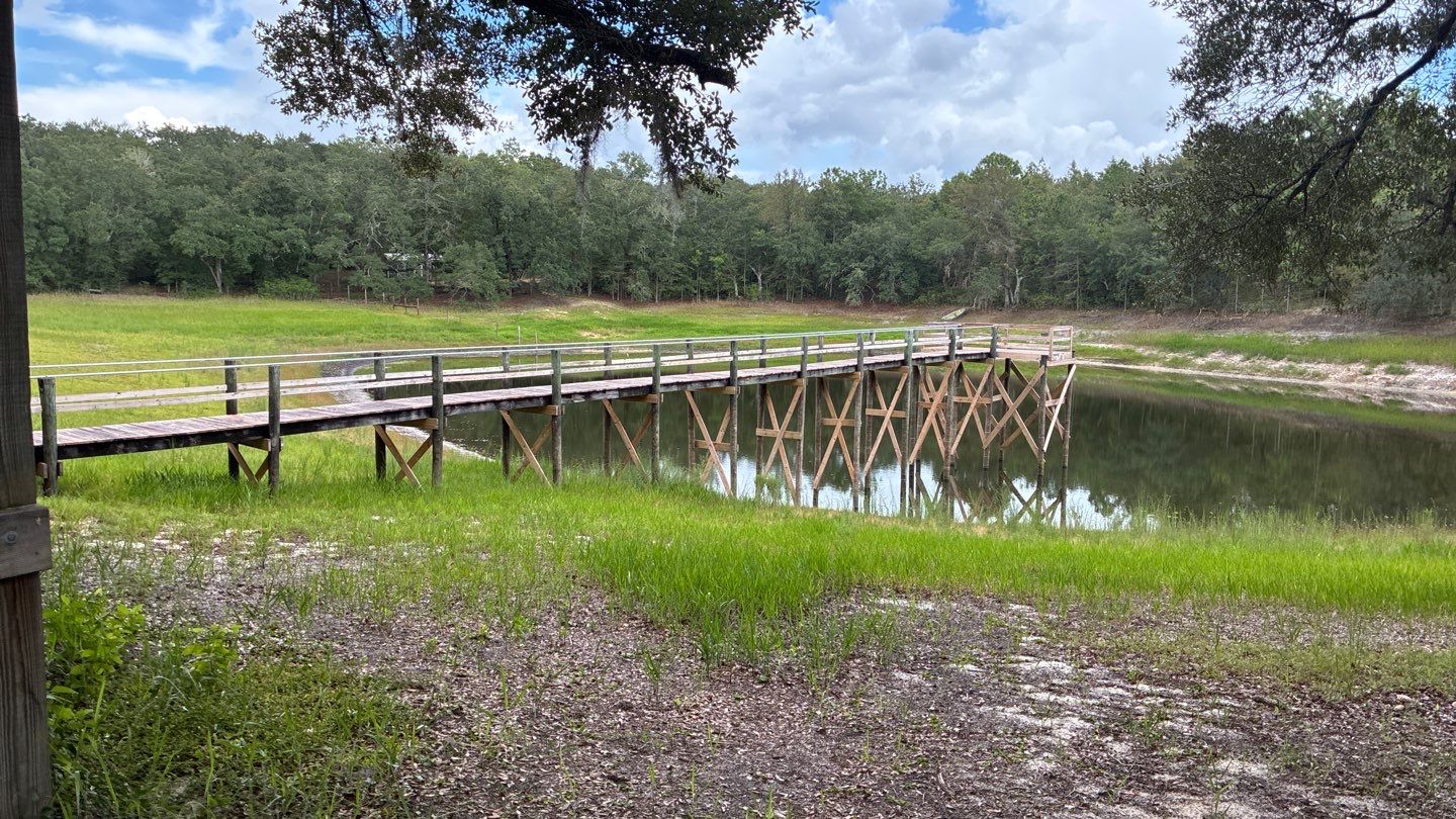 Dock walkway and supports during rehabilitation